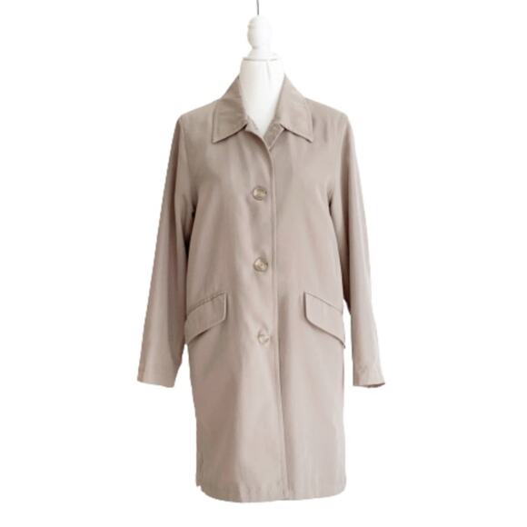 Terry Lewis Rain Coat Classic Luxuries Taupe Rain Lightweight Jacket Small - Picture 3 of 14